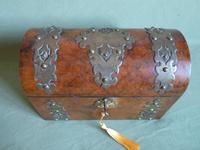 Figured Walnut Tea Caddy. 100% Original. C1880 (7 of 11) Figured Walnut Tea Caddy. 100% Original. C1880 (7 of 11)