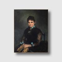 Edgar Boutry, Portrait Of A Lady With Blue Ribbons, Oil Painting (7 of 7) Edgar Boutry, Portrait Of A Lady With Blue Ribbons, Oil Painting (7 of 7)
