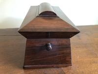 Large Rosewood William IV Sarcophagus Style English Tea Caddy (4 of 6) Large Rosewood William IV Sarcophagus Style English Tea Caddy (4 of 6)