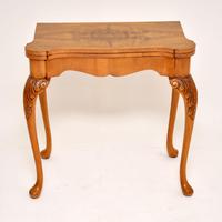 Antique Queen Anne Style Burr Walnut Card Table (5 of 11) Antique Queen Anne Style Burr Walnut Card Table (5 of 11)