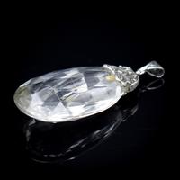 Vintage Rock Crystal Large Sterling Silver Drop Pendant (8 of 9) Vintage Rock Crystal Large Sterling Silver Drop Pendant (8 of 9)