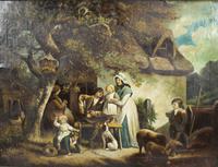 Pair of Early 19th Century Country Genre Scenes Oil on Canvas (19 of 21) Pair of Early 19th Century Country Genre Scenes Oil on Canvas (19 of 21)