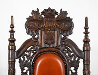 Superb Pair of Oak Throne Chairs (14 of 14) Superb Pair of Oak Throne Chairs (14 of 14)