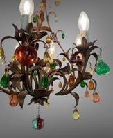 Murano Glass a Fruit Venetian 6 Arm Toleware Ceiling Light Chandelier (5 of 9) Murano Glass a Fruit Venetian 6 Arm Toleware Ceiling Light Chandelier (5 of 9)