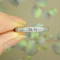 Antique Art Deco platinum diamond full eternity wedding band c1920's ~ Size Q / 8 (4 of 10) Antique Art Deco platinum diamond full eternity wedding band c1920's ~ Size Q / 8 (4 of 10)