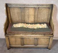 Oak Panelled Box Settle / Oak Hall Bench (3 of 11) Oak Panelled Box Settle / Oak Hall Bench (3 of 11)