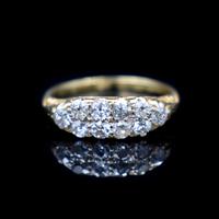 Antique Old Cut Diamond 10 Stone Double Row 18K 18ct Yellow Gold Scroll Ring (5 of 10) Antique Old Cut Diamond 10 Stone Double Row 18K 18ct Yellow Gold Scroll Ring (5 of 10)