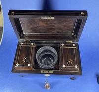 William IV Rosewood Tea Caddy with Mother of Pearl & Pewter Inlay (4 of 8) William IV Rosewood Tea Caddy with Mother of Pearl & Pewter Inlay (4 of 8)