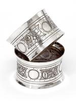 Victorian John Round Boxed Pair of Silver Convex Shaped Napkin Rings (3 of 4) Victorian John Round Boxed Pair of Silver Convex Shaped Napkin Rings (3 of 4)