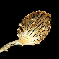 Victorian Silver Gilt Sugar Sifter Spoon 'diana The Huntress' Figure - Francis Higgins 1854 (22 of 23) Victorian Silver Gilt Sugar Sifter Spoon 'diana The Huntress' Figure - Francis Higgins 1854 (22 of 23)