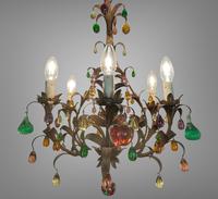 Murano Glass a Fruit Venetian 6 Arm Toleware Ceiling Light Chandelier (4 of 9) Murano Glass a Fruit Venetian 6 Arm Toleware Ceiling Light Chandelier (4 of 9)