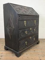 Antique Carved Oak Bureau (12 of 14) Antique Carved Oak Bureau (12 of 14)