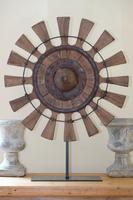 Teak & Wrought Iron fan sculpture (7 of 7) Teak & Wrought Iron fan sculpture (7 of 7)