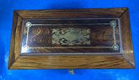 Regency Rosewood Brass Foliate Inlaid Tea Caddy (12 of 15) Regency Rosewood Brass Foliate Inlaid Tea Caddy (12 of 15)