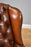 Victorian Hand Dyed Brown Leather Wing Back Armchair (13 of 13) Victorian Hand Dyed Brown Leather Wing Back Armchair (13 of 13)