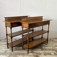 Pair of Victorian Oak Serving Tables / Buffets