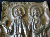 Mid Century Bronze Plaque - Saint Chrispin & Chrispinian- European School (6 of 6) Mid Century Bronze Plaque - Saint Chrispin & Chrispinian- European School (6 of 6)