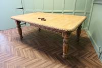Bleached Oak Gothic Style Extending Dining Table (1 of 6)