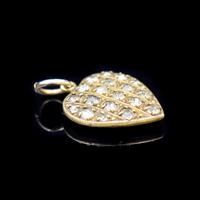Antique Old Cut Paste Rolled Gold Puffy Heart Pendant Charm (3 of 8) Antique Old Cut Paste Rolled Gold Puffy Heart Pendant Charm (3 of 8)
