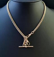 Antique 9ct Yellow Gold Double Albert Chain, Watch Chain, Curb Link (12 of 13) Antique 9ct Yellow Gold Double Albert Chain, Watch Chain, Curb Link (12 of 13)