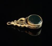 Antique 9ct gold spinning fob, seal fob, Sardonyx and Bloodstone (3 of 12) Antique 9ct gold spinning fob, seal fob, Sardonyx and Bloodstone (3 of 12)