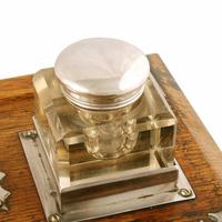 Victorian Oak Inkwell Stand (7 of 7) Victorian Oak Inkwell Stand (7 of 7)