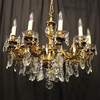 French 12 Light Gilded Bronze Antique Chandelier (8 of 10) French 12 Light Gilded Bronze Antique Chandelier (8 of 10)