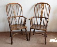 4 Matched High Back Windsor Chairs in Ash (2 of 4) 4 Matched High Back Windsor Chairs in Ash (2 of 4)
