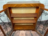 Art Deco Walnut Curved Bookcase Display Storage Cabinet (20 of 29) Art Deco Walnut Curved Bookcase Display Storage Cabinet (20 of 29)