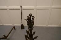 Very Large Heavy Pair of French Iron Andirons (6 of 8) Very Large Heavy Pair of French Iron Andirons (6 of 8)