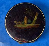 Georgian Painted Papier-mâché Snuff Box (7 of 14) Georgian Painted Papier-mâché Snuff Box (7 of 14)