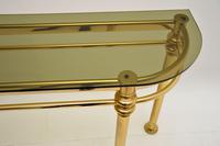 1970’s Vintage Brass & Glass Console Table (7 of 9) 1970’s Vintage Brass & Glass Console Table (7 of 9)