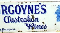 Rare Late Victorian Enamel Burgoynes Australian Wine Sign Extremely Large (5 of 10) Rare Late Victorian Enamel Burgoynes Australian Wine Sign Extremely Large (5 of 10)