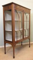 Edwardian Mahogany Inlaid Glass Display Cabinet (2 of 10) Edwardian Mahogany Inlaid Glass Display Cabinet (2 of 10)
