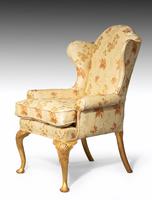 Early 20th Century Giltwood Wing Chair on Well-carved Cabriole Supports (3 of 6) Early 20th Century Giltwood Wing Chair on Well-carved Cabriole Supports (3 of 6)