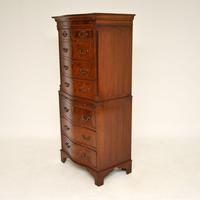 Antique Georgian Style Mahogany Serpentine Fronted Chest on Chest (10 of 10) Antique Georgian Style Mahogany Serpentine Fronted Chest on Chest (10 of 10)