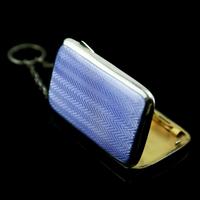Antique Solid Silver Blue Enamel Guilloche Cigarette Case - Robert Chandler 1916 (14 of 15) Antique Solid Silver Blue Enamel Guilloche Cigarette Case - Robert Chandler 1916 (14 of 15)