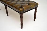 Antique Deep Buttoned Leather & Mahogany Stool (8 of 8) Antique Deep Buttoned Leather & Mahogany Stool (8 of 8)