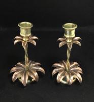 Pair of Brass and Copper Arts and Crafts WAS Benson Style Antique Candlesticks (6 of 6) Pair of Brass and Copper Arts and Crafts WAS Benson Style Antique Candlesticks (6 of 6)