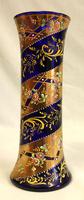 Beautiful Antique Bristol Blue Glass Decorated Vase (7 of 7) Beautiful Antique Bristol Blue Glass Decorated Vase (7 of 7)