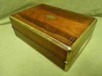 Quality Fully Brass Bound Rosewood Writing Box. Many Features. C1875 (14 of 16) Quality Fully Brass Bound Rosewood Writing Box. Many Features. C1875 (14 of 16)
