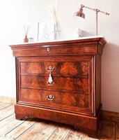 Flamed Mahogany Chest of Drawers / Sideboard / Commode with Marble (2 of 8) Flamed Mahogany Chest of Drawers / Sideboard / Commode with Marble (2 of 8)