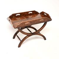 Antique Burr Elm Butlers Tray Top Coffee Table