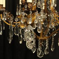 French Gilded Bronze & Crystal Chandelier (2 of 5)