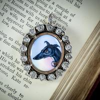 Antique Victorian Diamond Greyhound Locket Pendant Silver c.1870 (7 of 7) Antique Victorian Diamond Greyhound Locket Pendant Silver c.1870 (7 of 7)