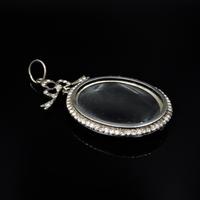 Antique Edwardian Old Cut Paste Sterling Silver Glass Shaker Bow Locket Pendant (5 of 7) Antique Edwardian Old Cut Paste Sterling Silver Glass Shaker Bow Locket Pendant (5 of 7)