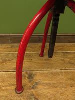 Antique Industrial Engineers, Machinists Stool, Red metal base, early 20th Century (4 of 9) Antique Industrial Engineers, Machinists Stool, Red metal base, early 20th Century (4 of 9)