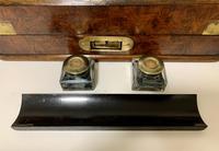 Victorian Burr Walnut Brass Bound Desktop Stationery Cabinet (9 of 15) Victorian Burr Walnut Brass Bound Desktop Stationery Cabinet (9 of 15)