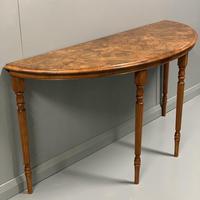 19th Century Burr Walnut Demi lune Console Table (3 of 6) 19th Century Burr Walnut Demi lune Console Table (3 of 6)