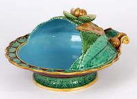 Minton Majolica Pottery Pedestal Chestnut Dish Dated 1867 (5 of 14) Minton Majolica Pottery Pedestal Chestnut Dish Dated 1867 (5 of 14)